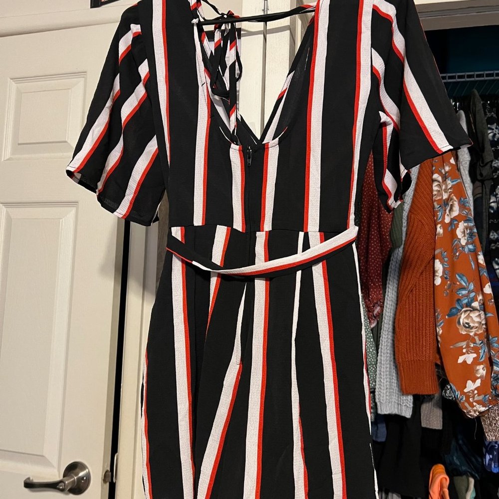Striped Romper - Picture 1 of 4